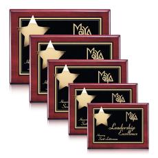 Hollister Plaque - Rosewood/Gold  - Awards and Trophies