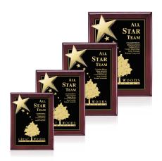 Rising Star - Rosewood/Gold - Awards and Trophies