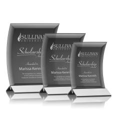 Dominga Black/Silver Crescent Crystal Award - Awards and Trophies