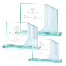 Colliseum Jade Rectangle Glass Award - Glass Awards