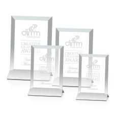 Rainsworth Jade/Silver (Vertical) Rectangle Glass Award - Glass Awards