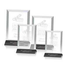 Rainsworth Jade/Black (Vertical) Rectangle Glass Award - Awards and Trophies