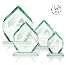 Royal Diamond Jade Polygon Glass Award - Awards and Trophies