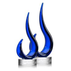 Royal Blaze Flame Glass Award - Art Glass Awards