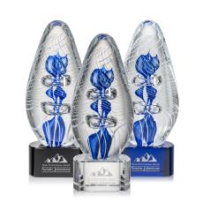 Galactica Tear Drop on Paragon Base Glass Award - Art Glass Awards