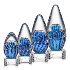 Contempo Clear on Paragon Base Tear Drop Glass Award - Art Glass Awards