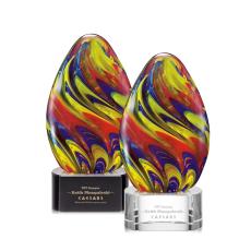 Hibiscus Glass on Paragon Base Award - Crystal Awards