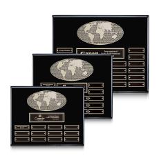 World (Horiz) Perpetual - Black Finish - Awards and Trophies