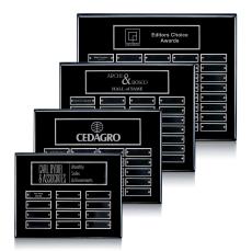 Oakleigh Horiz Pert/Plaque - Black/Silver - Awards and Trophies