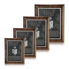 Double Etch Plaq - Walnut Rolled Edge - Awards and Trophies
