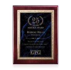 Gemstone Rosewood Plaque - Rosewood/Lapis - Plaque Awards