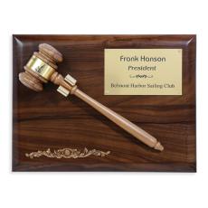 Gavel Plaque - Removeable - Plaque Awards