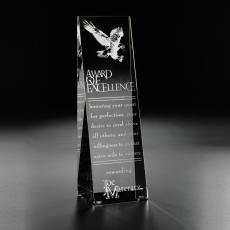Aviator Rectangle Crystal Award - Awards and Trophies