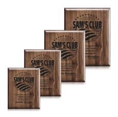 Laser Engraved Plaq - Walnut Piano Finish - Plaque Awards