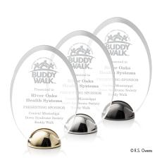 Janus Hemisphere Laser Engraved Circle Acrylic Award - Acrylic Awards