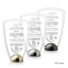 Arch Hemisphere Laser Engraved Peaks Acrylic Award - Unique Awards