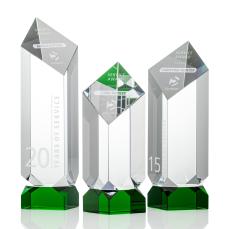 Achilles Tower Green Towers Crystal Award - Awards and Trophies