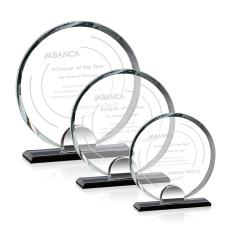 Pederson Circle Crystal Award - Metal Awards