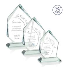 Deerhurst Ice Peak Jade Peaks Glass Award - Crystal Awards