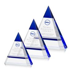 Albright Blue Pyramid Crystal Award - Awards and Trophies