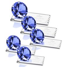 Gemstone Sapphire on Starfire Crystal Award - Diamond Awards