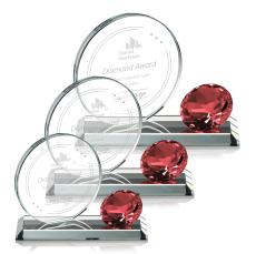 Encarna Gemstone Ruby Circle Crystal Award - Diamond Awards