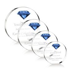 Anastasia Gemstone Sapphire Circle Crystal Award - Diamond Awards