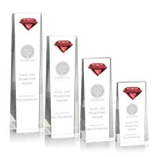 Balmoral Gemstone Ruby Towers Crystal Award - Diamond Awards