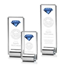 Elmira Gemstone Sapphire Crystal Award - Unique Awards