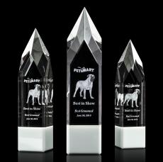 Coventry 3D White Obelisk Crystal Award - Awards and Trophies