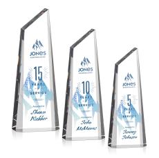 Akron Tower Full Color Peaks Crystal Award - Crystal Awards
