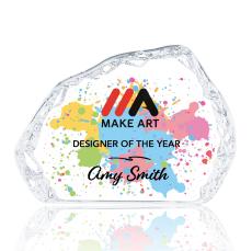 Aspen Iceberg Full Color Crystal Award - Full Color Imprint
