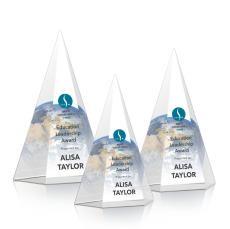 Baum Peak Full Color Pyramid Crystal Award - Awards and Trophies