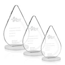 Glenhazel White Tear Drop Crystal Award - Awards and Trophies