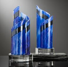 Shadow Dancer Blue Unique Glass Award - Awards and Trophies