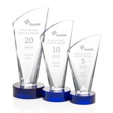 Brampton Blue Peaks Crystal Award - Colored Crystal Awards
