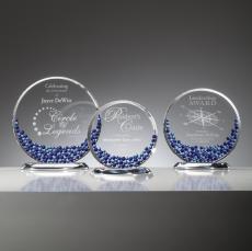 Denali Blue Circle Glass Award - Awards and Trophies