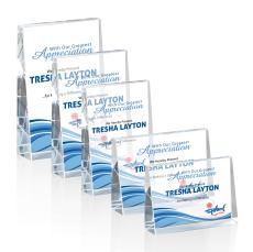 Tweed Full Color Rectangle Crystal Award - Full Color Imprint