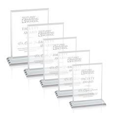 Vitalia Clear  Rectangle Crystal Award - Awards and Trophies
