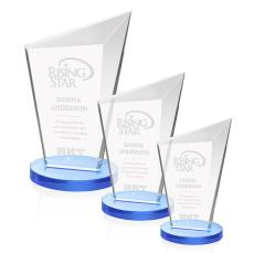 Wiltshire Sky Blue Peaks Crystal Award - Awards and Trophies