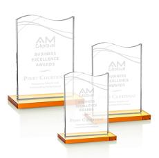 Unity Amber Unique Crystal Award - Unique Awards