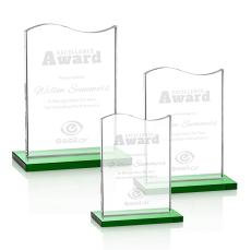 Unity Green Unique Crystal Award - Unique Awards