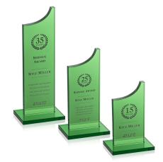 Berrattini Green Peaks Crystal Award - Awards and Trophies