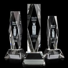 President 3D Clear on Base Towers Crystal Award - 3D Crystal Awards