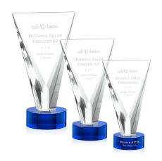 Mustico Blue Unique Crystal Award - Awards and Trophies