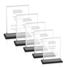 Vitalia Black  Rectangle Crystal Award - Awards and Trophies