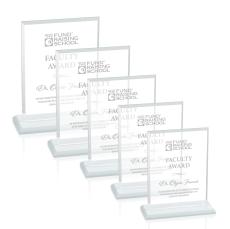 Vitalia White  Rectangle Crystal Award - Awards and Trophies