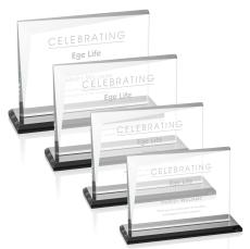 Mirela Black  Rectangle Crystal Award - Awards and Trophies
