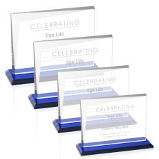 Mirela Blue  Rectangle Crystal Award - Awards and Trophies
