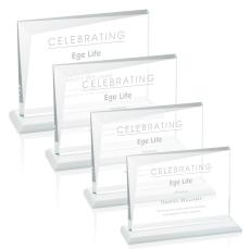Mirela White  Rectangle Crystal Award - Awards and Trophies